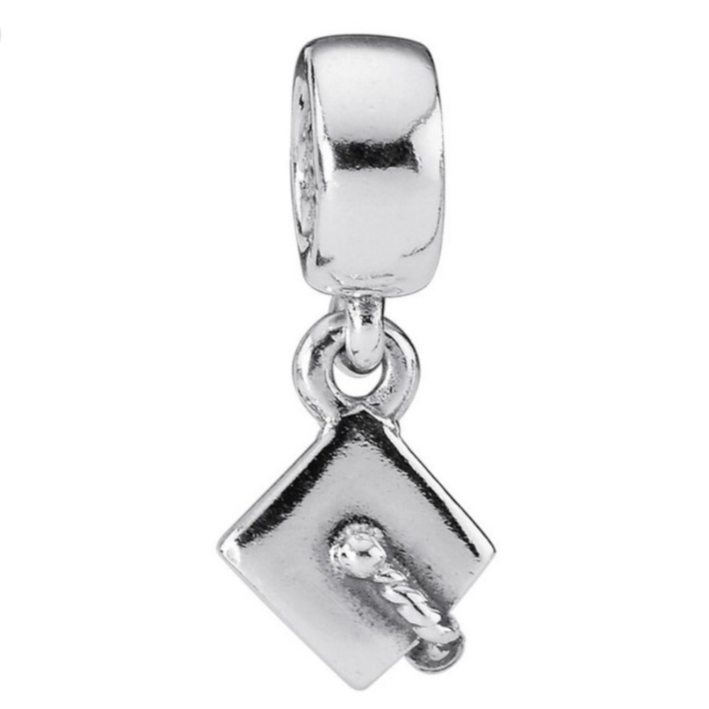 Authentic Retired Graduation Cap Pandora Silver Charm